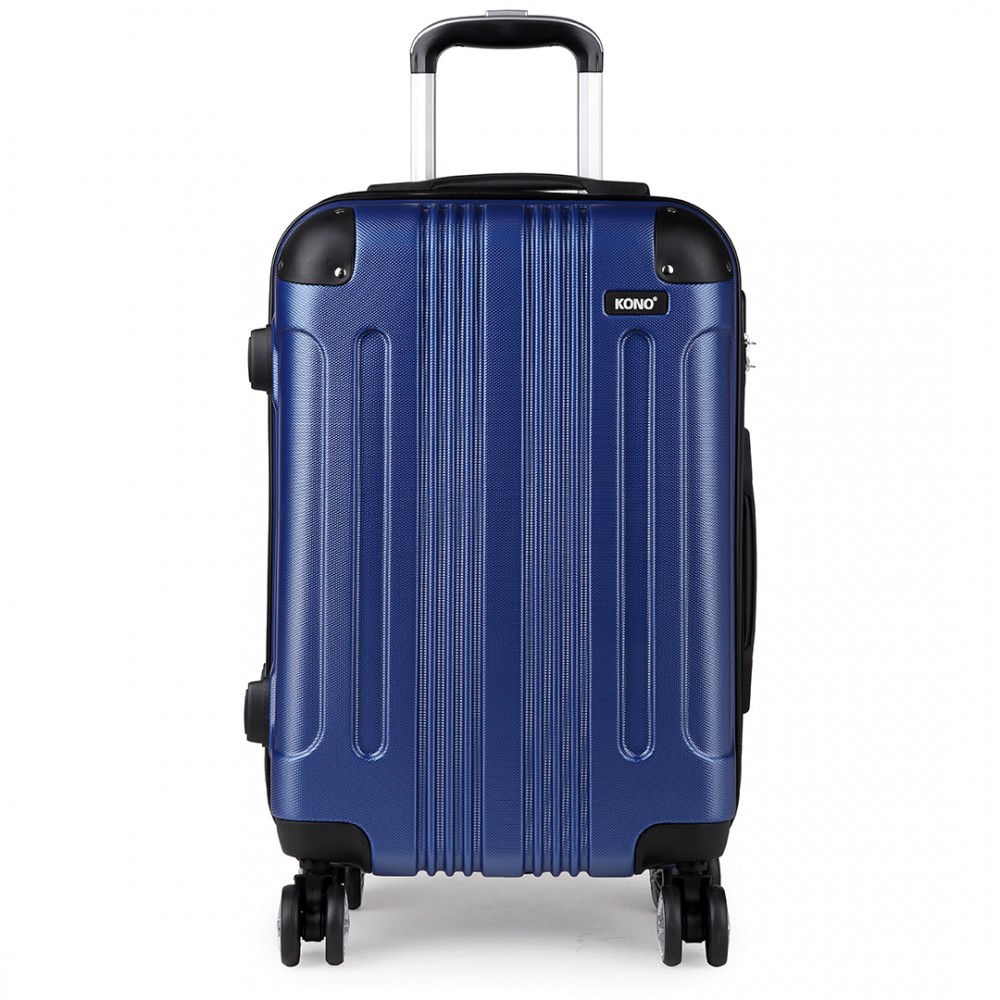 K177720” Kono ABS Hard Shell Suitcase Luggage Set Navy